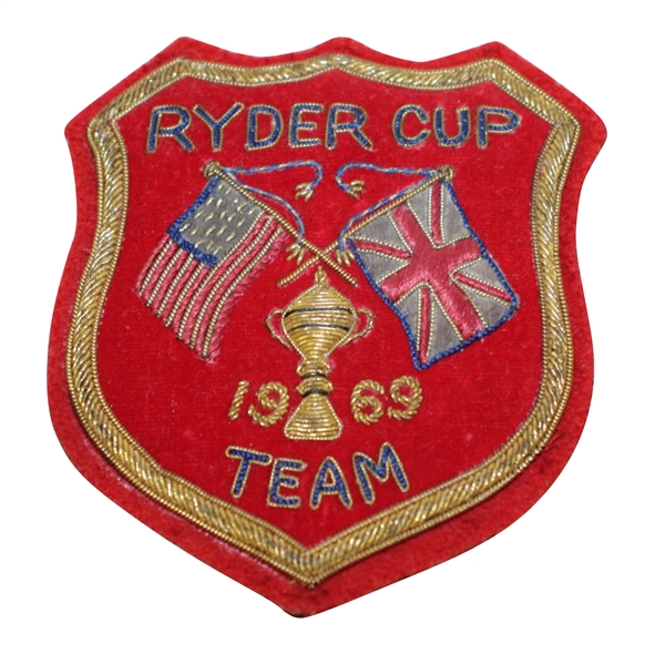 Ray Floyd's 1969 Ryder Cup Contestant Bullion Blazer Crest / Badge