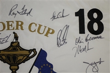 Ray Floyd's 2008 Ryder Cup Valhalla Team USA Signed Embroidered Flag - Vice Captain JSA ALOA