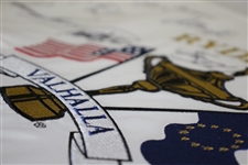 Ray Floyd's 2008 Ryder Cup Valhalla Team USA Signed Embroidered Flag - Vice Captain JSA ALOA