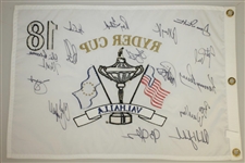 Ray Floyd's 2008 Ryder Cup Valhalla Team USA Signed Embroidered Flag - Vice Captain JSA ALOA