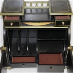 Ornate Old-Time Golf Themed Gold Trimmed Trinket / Jewelry Presentation Box