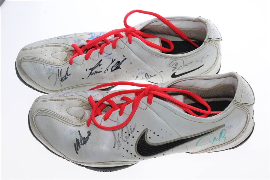 Multi Signed Nike Golf Shoes - Sergio Garcia, Paul Casey, and More JSA ALOA