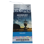 Jim Furyk and Fluff Signed 2017 US Open Monday Ticket JSA ALOA