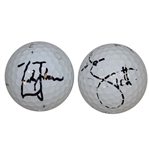 Adam Scott & Zach Johnson Signed Personal Used Golf Balls JSA ALOA
