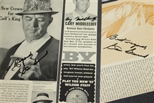 Two Sam Snead Signed Articles on Scrapbook Page JSA ALOA