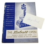1953 The Labatt Open Tournament Program with Doug Ford Signed 3x5 Card JSA ALOA