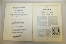 1953 The Labatt Open Tournament Program with Doug Ford Signed 3x5 Card JSA ALOA
