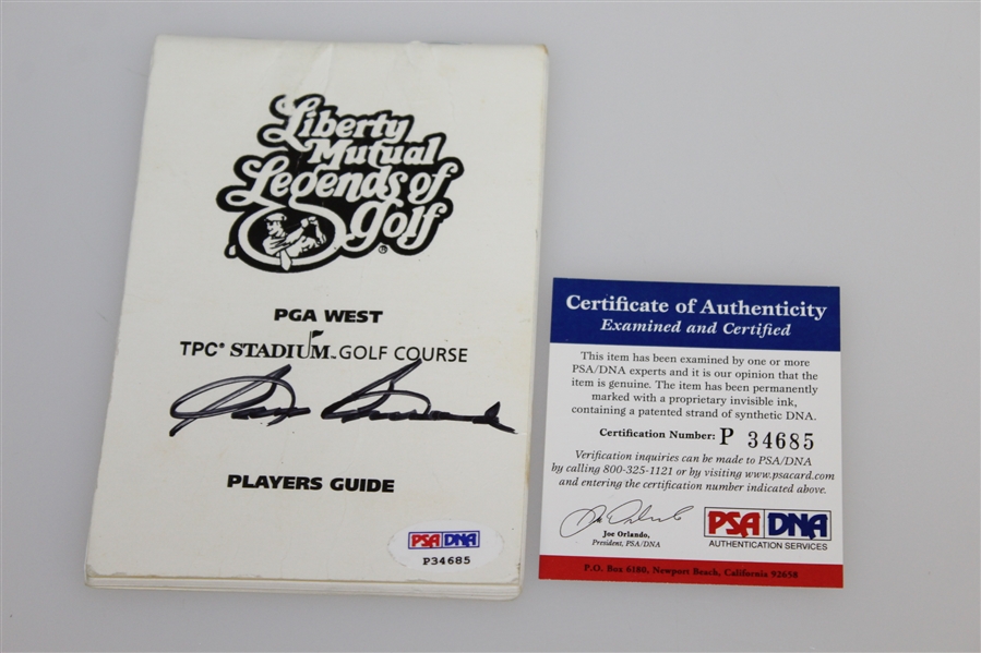 Sam Snead Signed 'Legends of Golf' Players Guide with Photo & Pairing Sheet PSA/DNA #P34685