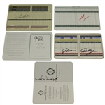 John Daly, Hubert Green, Justin Leonard, Tom Kite, & Tom Weiskopf Signed Scorecards JSA ALOA