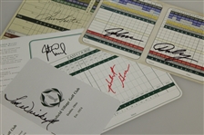 John Daly, Hubert Green, Justin Leonard, Tom Kite, & Tom Weiskopf Signed Scorecards JSA ALOA