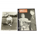 1952 Julius Boros Signed 'Golfing Magazine' Cover & Photo JSA ALOA