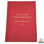 1890 North Berwick New Club Rules & Regulations and List of Members Booklet