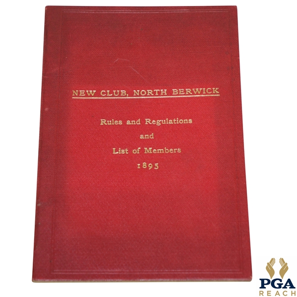 1895 North Berwick New Club Rules & Regulations and List of Members Booklet