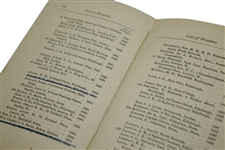 1895 North Berwick New Club Rules & Regulations and List of Members Booklet