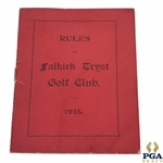 1915 Falkirk Tryst Golf Club Rules Booklet