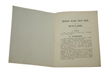 1915 Falkirk Tryst Golf Club Rules Booklet