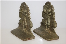 Classic Bobby Jones Cast Iron Bookends by A.C. Williams