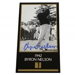 Byron Nelson Signed 1942 GSV Golf Card JSA ALOA