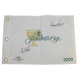 Fred Couples & Kenny Perry Signed 2009 Presidents Cup Flag JSA ALOA