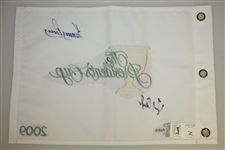 Fred Couples & Kenny Perry Signed 2009 Presidents Cup Flag JSA ALOA