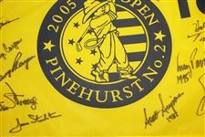 Nicklaus, Watson, Player & Others Signed 2005 US Open Champs Flag w/ Dates JSA ALOA