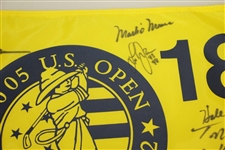 Nicklaus, Watson, Player & Others Signed 2005 US Open Champs Flag w/ Dates JSA ALOA