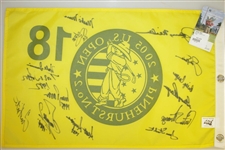 Nicklaus, Watson, Player & Others Signed 2005 US Open Champs Flag w/ Dates JSA ALOA
