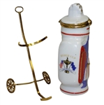 1995 Ryder Cup at Oak Hill Ceramic Limited Ed Golf Bag on Pull Cart - Made in France