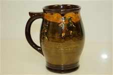 Circa 1930's Royal Doulton Earthenware Mug w/ Ancient Golfer Addressing Ball