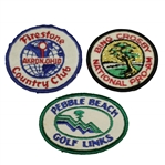 Pebble Beach, Bing Crosby Pro-Am & Firestone CC Patches - Jack Nicklaus Wins