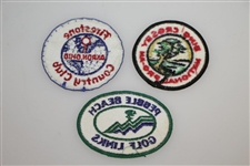 Pebble Beach, Bing Crosby Pro-Am & Firestone CC Patches - Jack Nicklaus Wins