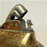Vintage Bronze Dimple Golf Ball Desk Cigarette Lighter on Base