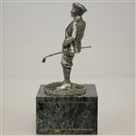 Fine Pewter Golfer Statue on Marble Base by Artist B. Austin - Master Edition