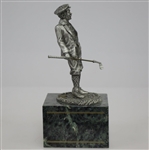 Fine Pewter Golfer Statue on Marble Base by Artist B. Austin - Master Edition