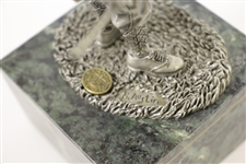Fine Pewter Golfer Statue on Marble Base by Artist B. Austin - Master Edition