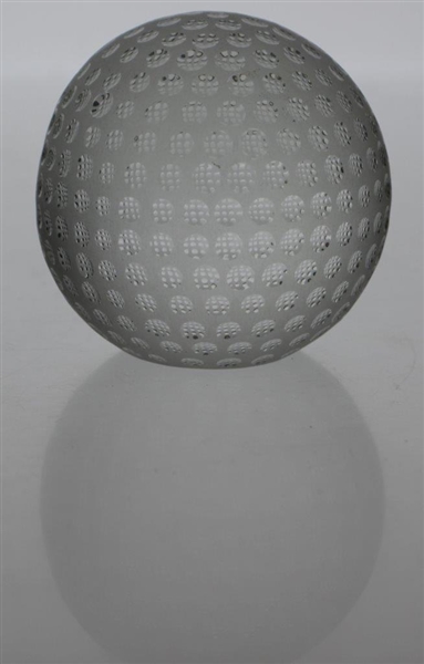 Tiffany & Co Luxury Leaded Crystal Art Glass Golf Ball Paperweight