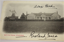 Alex 'Sandy' Herd Signed Wimbledon Golf Club House Postcard JSA ALOA