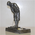 Bobby Jones Putting Cast Iron Statue w/ Tray 