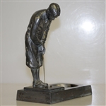 Bobby Jones Putting Cast Iron Statue w/ Tray 