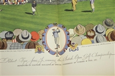 1930 Fortune Magazine w/ Bobby Jones Wins The Open Championship At St. Andrews Currier & Ives Print