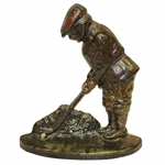 Antique Hubley Cast iron Golfer Door Stop w/ Great Color
