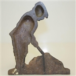 Antique Hubley Cast iron Golfer Door Stop w/ Great Color