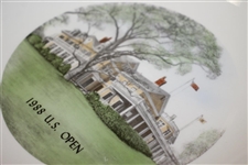 1988 US Open at The Country Club of Brookline Hand Colored Clubhouse Plate