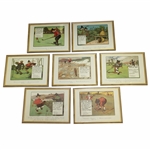 Perrier Water Golf Rules Set By Charles Crombie - Reproductions of Prints Circa 1905