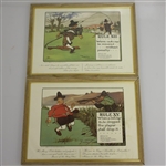Perrier Water Golf Rules Set By Charles Crombie - Reproductions of Prints Circa 1905