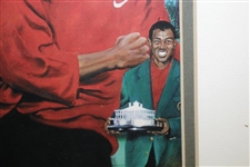 Tiger Woods 1997 Masters Matted & Framed Print Signed by Artist