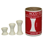 Set of Accu-Tee Rubber Tees in Original Cylinder Box - Very Good Condition