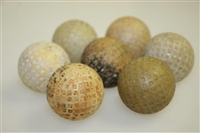 Circa Early 1900's Vintage Mesh Balls - Dunlop, Spalding, Goblin & Others