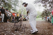 Bubba Watson Signed Spectacular 'Recovery Shot' to Win 2012 Masters 11x14 Photo JSA ALOA