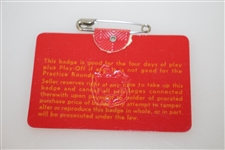 1972 Masters Tournament Series Badge #13069 - Jack Nicklaus Winner